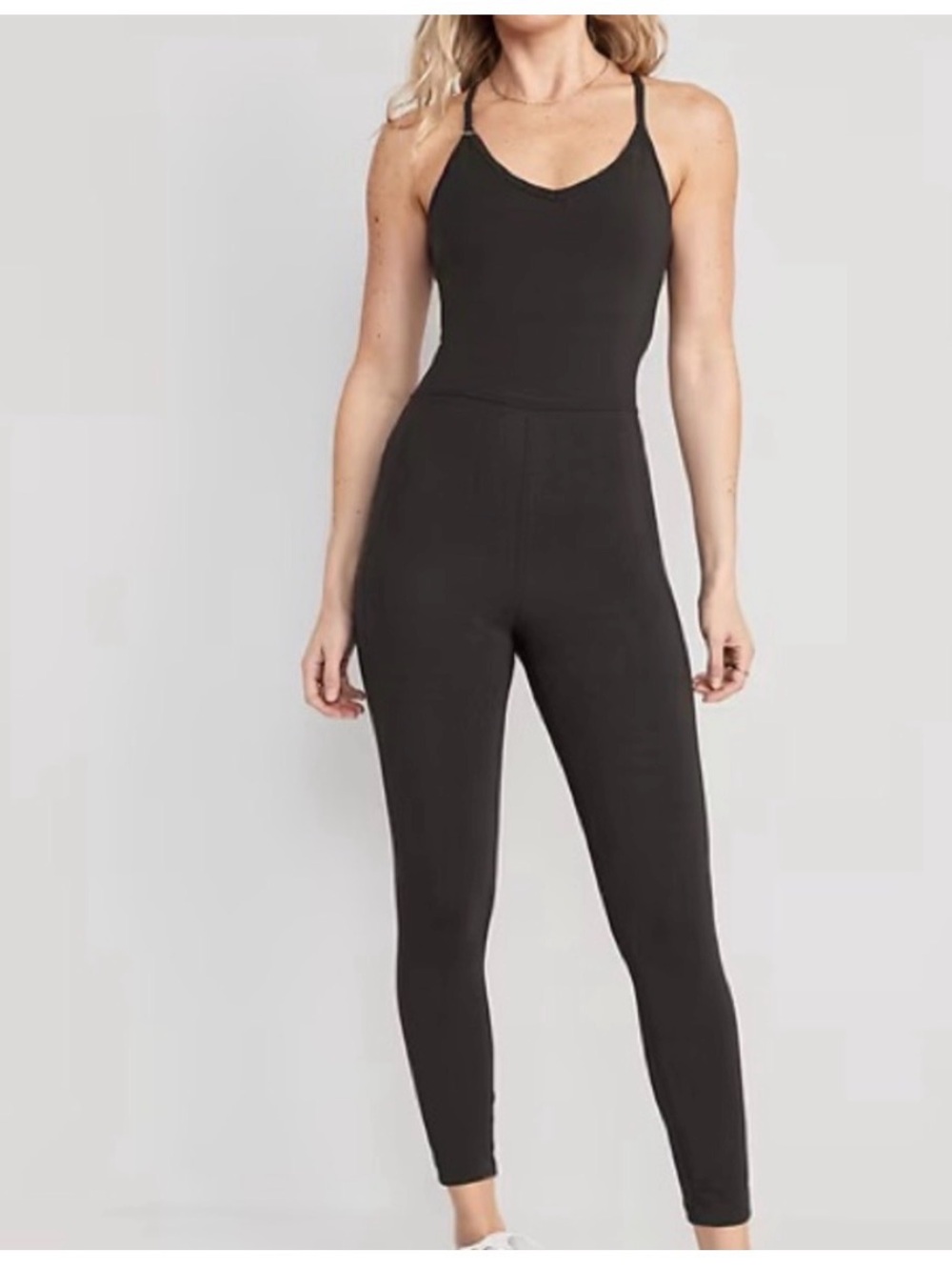 Old Navy Black PowerChill 7/8 Jumpsuit